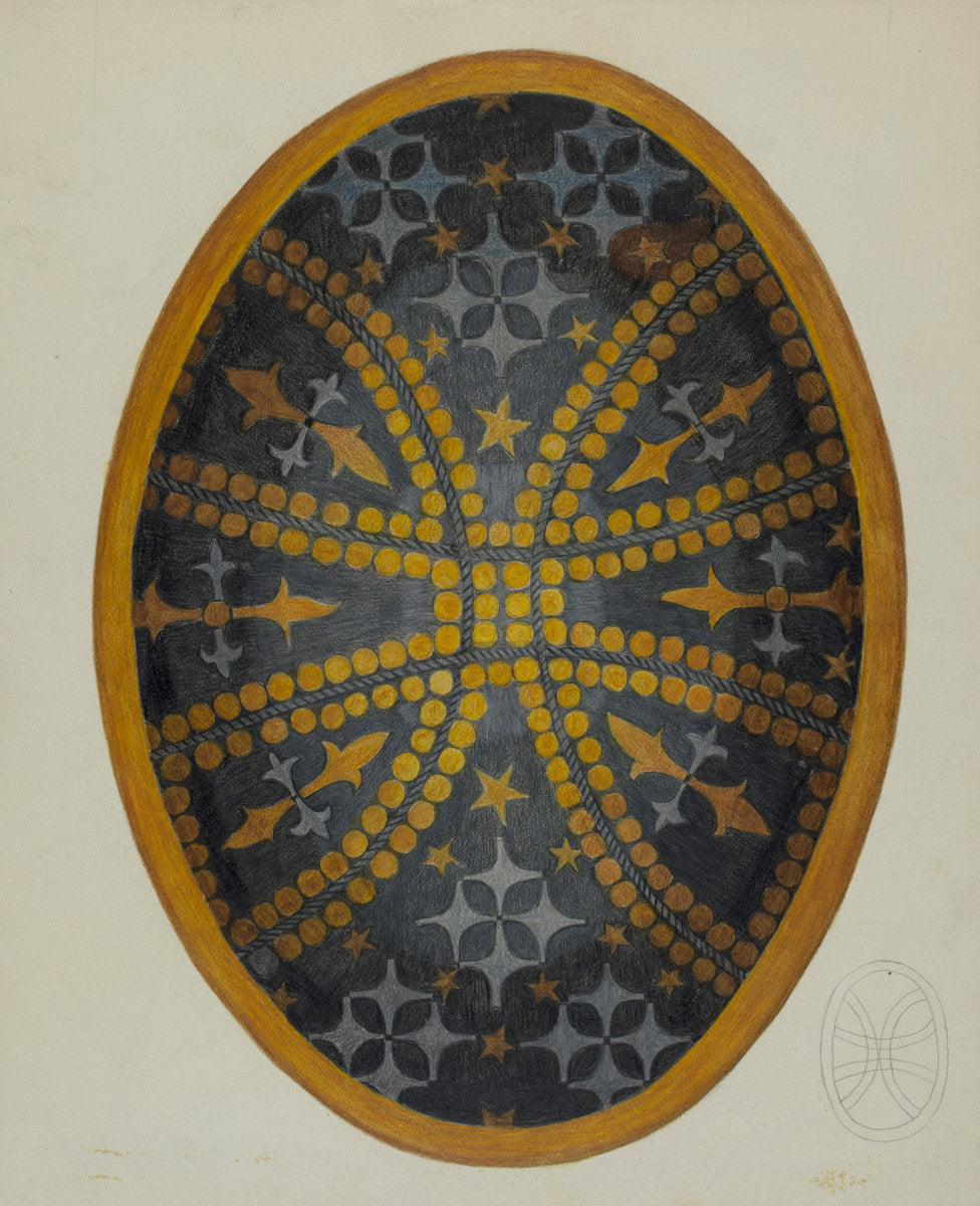 Oval Pin by Tulita Westfall (American, active c. 1935), 16X12"(A3)Poster Print