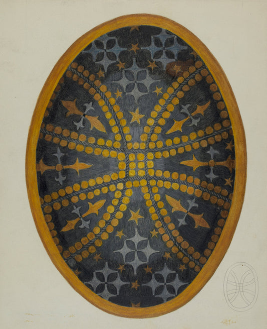 Oval Pin by Tulita Westfall (American, active c. 1935), 16X12"(A3)Poster Print