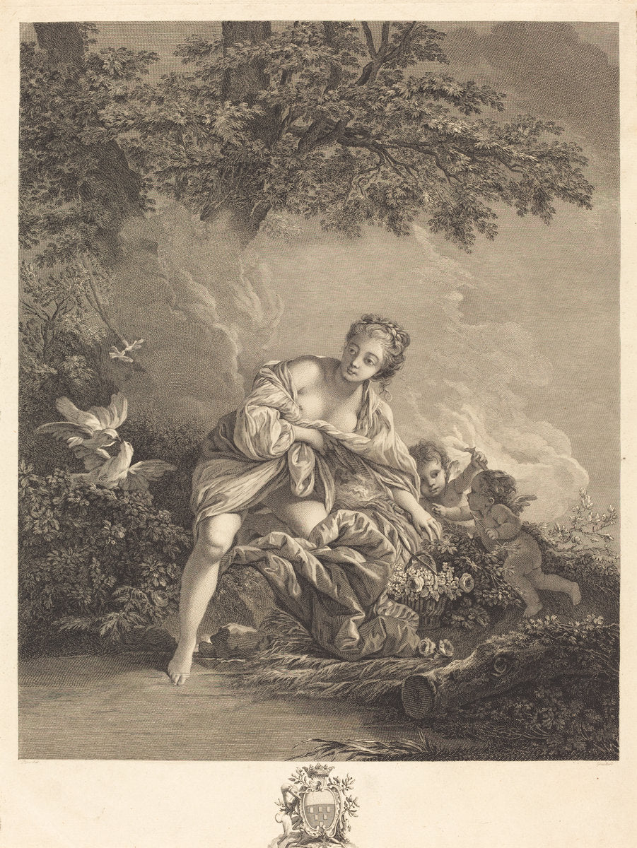 Venus et les amours by René Gaillard after François Boucher (French, c. 1719 - 1790), 16X12"(A3)Poster Print