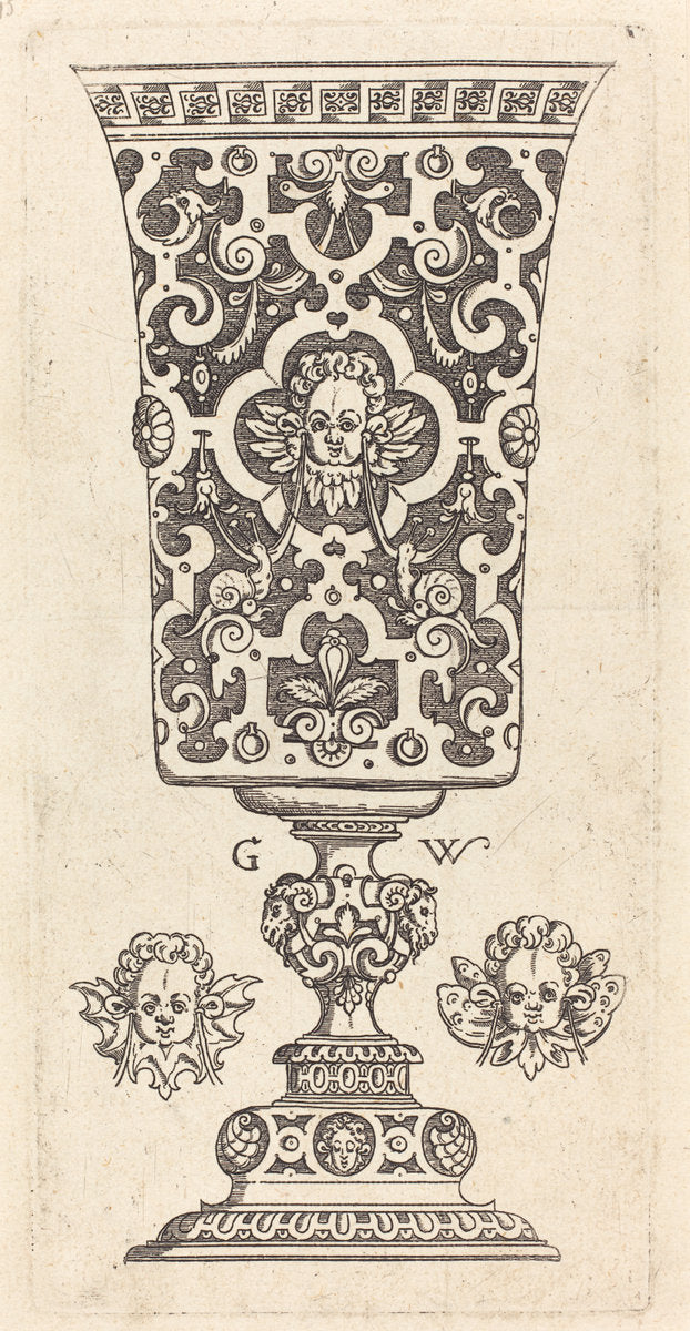 Cup by Georg Wechter I (German, c. 1526 - 1586), 16X12"(A3)Poster Print