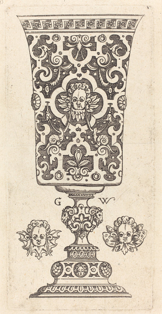 Cup by Georg Wechter I (German, c. 1526 - 1586), 16X12"(A3)Poster Print