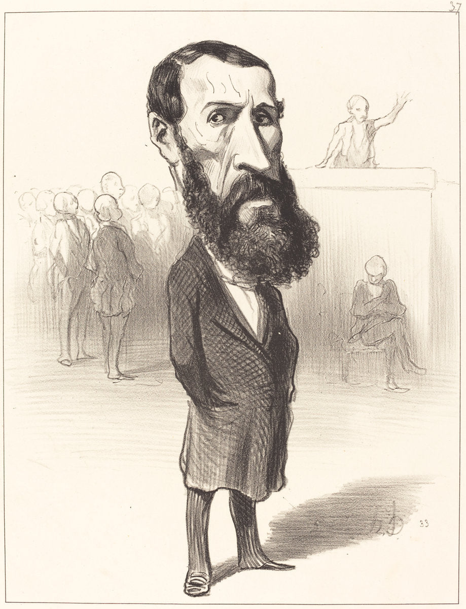 Jean-Louis Greppo by Honoré Daumier (French, 1808 - 1879), 16X12"(A3)Poster Print