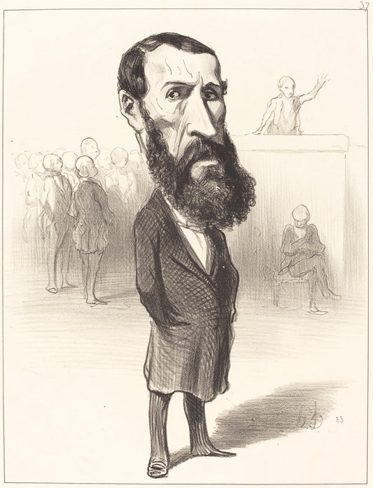 Jean-Louis Greppo by Honoré Daumier (French, 1808 - 1879), 16X12"(A3)Poster Print