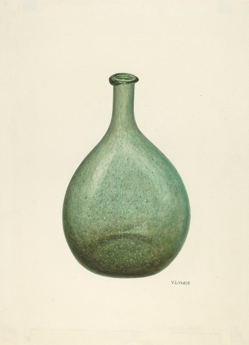Bottle by V.L. Vance (American, active c. 1935), 16X12"(A3)Poster Print