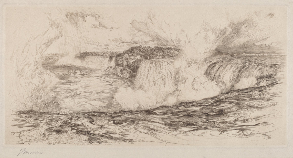 Niagara—From the Canadian Side by Thomas Moran (American, born England, 1837 - 1926), 16X12"(A3)Poster Print