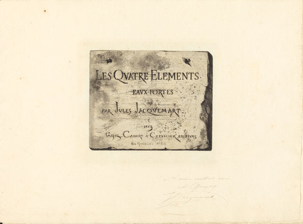 Title Page by Jules-Ferdinand Jacquemart (French, 1837 - 1880), 16X12"(A3)Poster Print