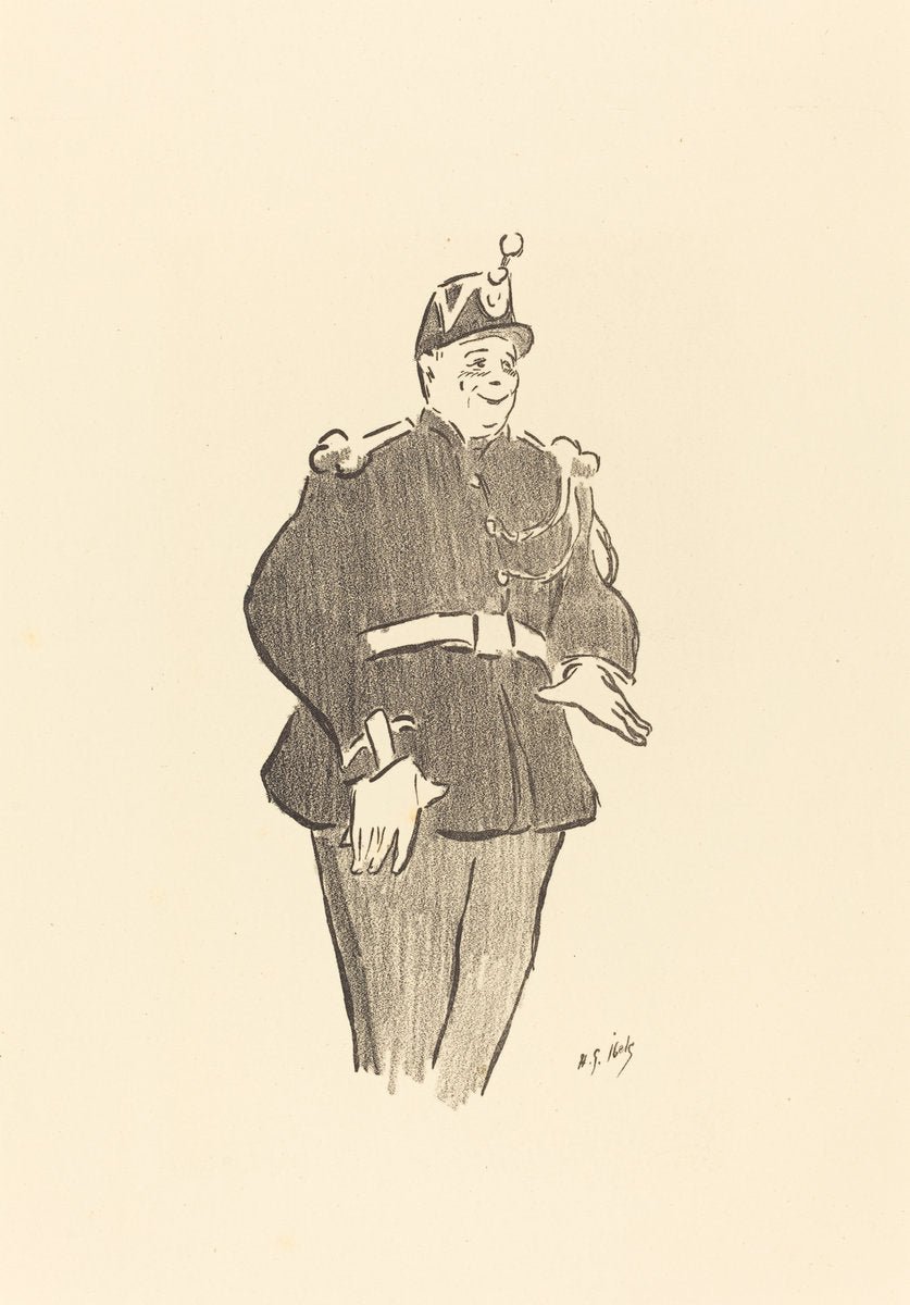 Gendarme by Henri-Gabriel Ibels (French, 1867 - 1936), 16X12"(A3)Poster Print