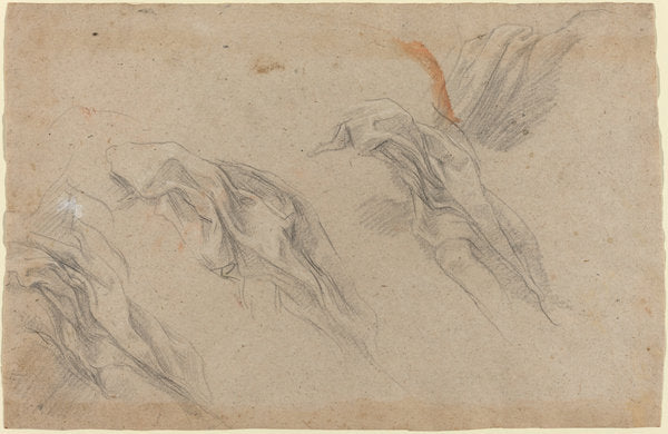 Drapery Studies [recto] by Baldassare Franceschini (Florentine, 1611 - 1689), 16X12"(A3)Poster Print