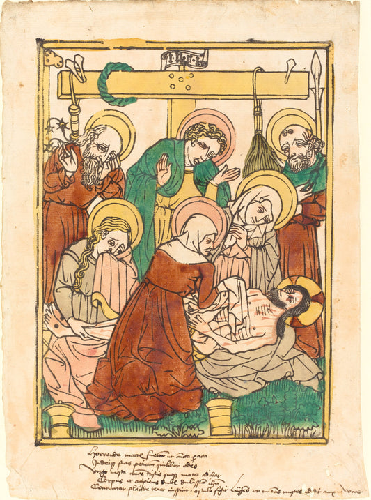 c. 1450 by German 15th Century (The Lamentation), 16X12"(A3)Poster Print