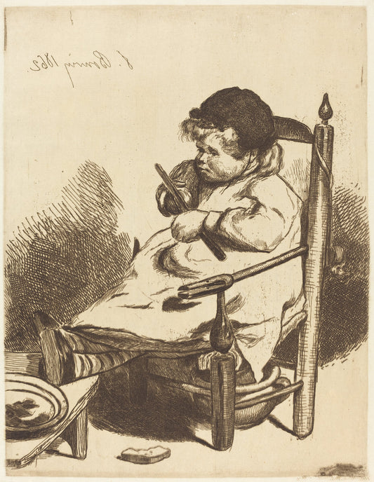 Le Dessert by François Bonvin (French, 1817 - 1887), 16X12"(A3)Poster Print