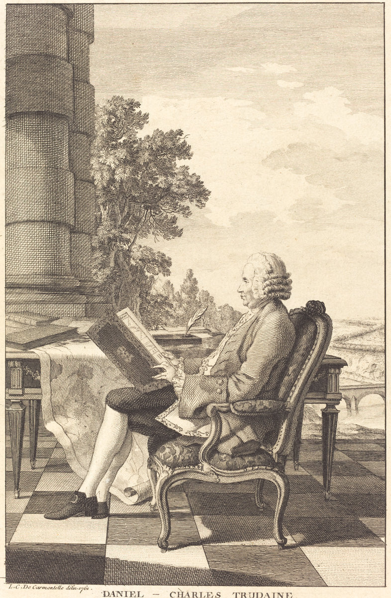 c. 1761 by after Carmontelle (Daniel-Charles Trudaine), 16X12"(A3)Poster Print