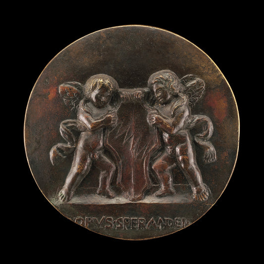 Cupids Holding the Arms of the Bentivogli [reverse] by Sperandio (Mantuan, c. 1425/1428  - c. 1504), 16X12"(A3)Poster Print