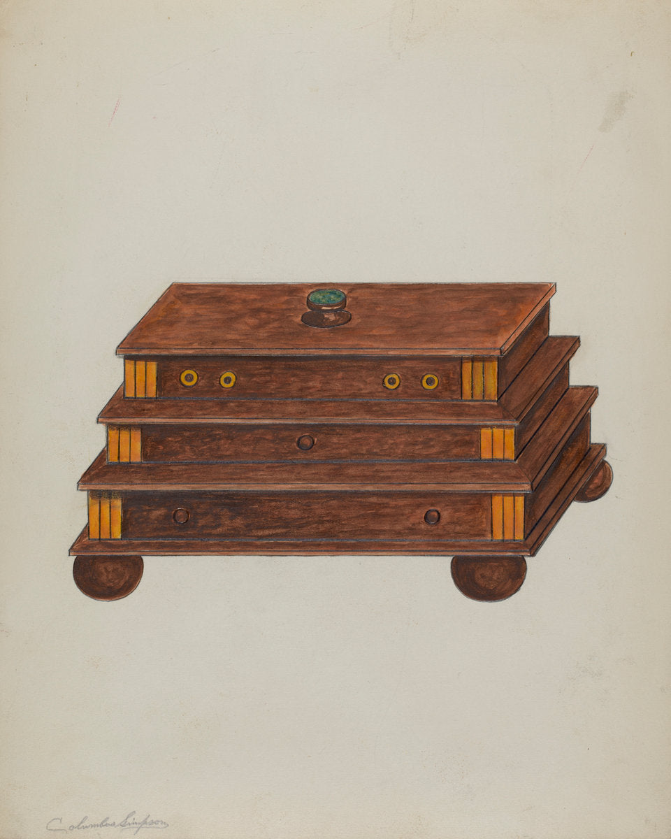 Box by Columbus Simpson (American, active c. 1935), 16X12"(A3)Poster Print