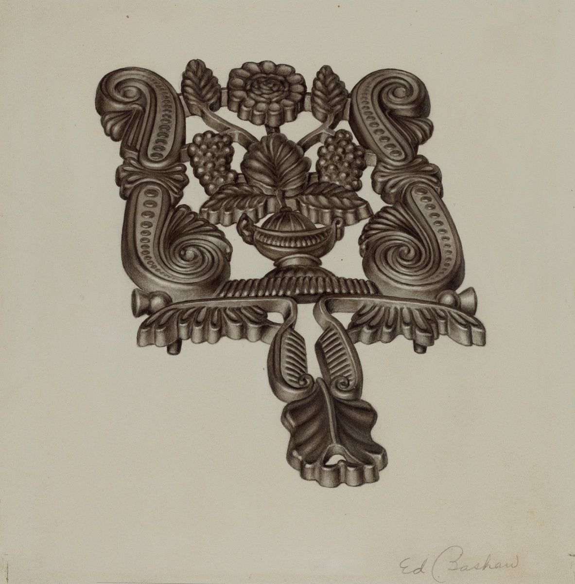 Trivet by Edward Bashaw (American, active c. 1935), 16X12"(A3)Poster Print