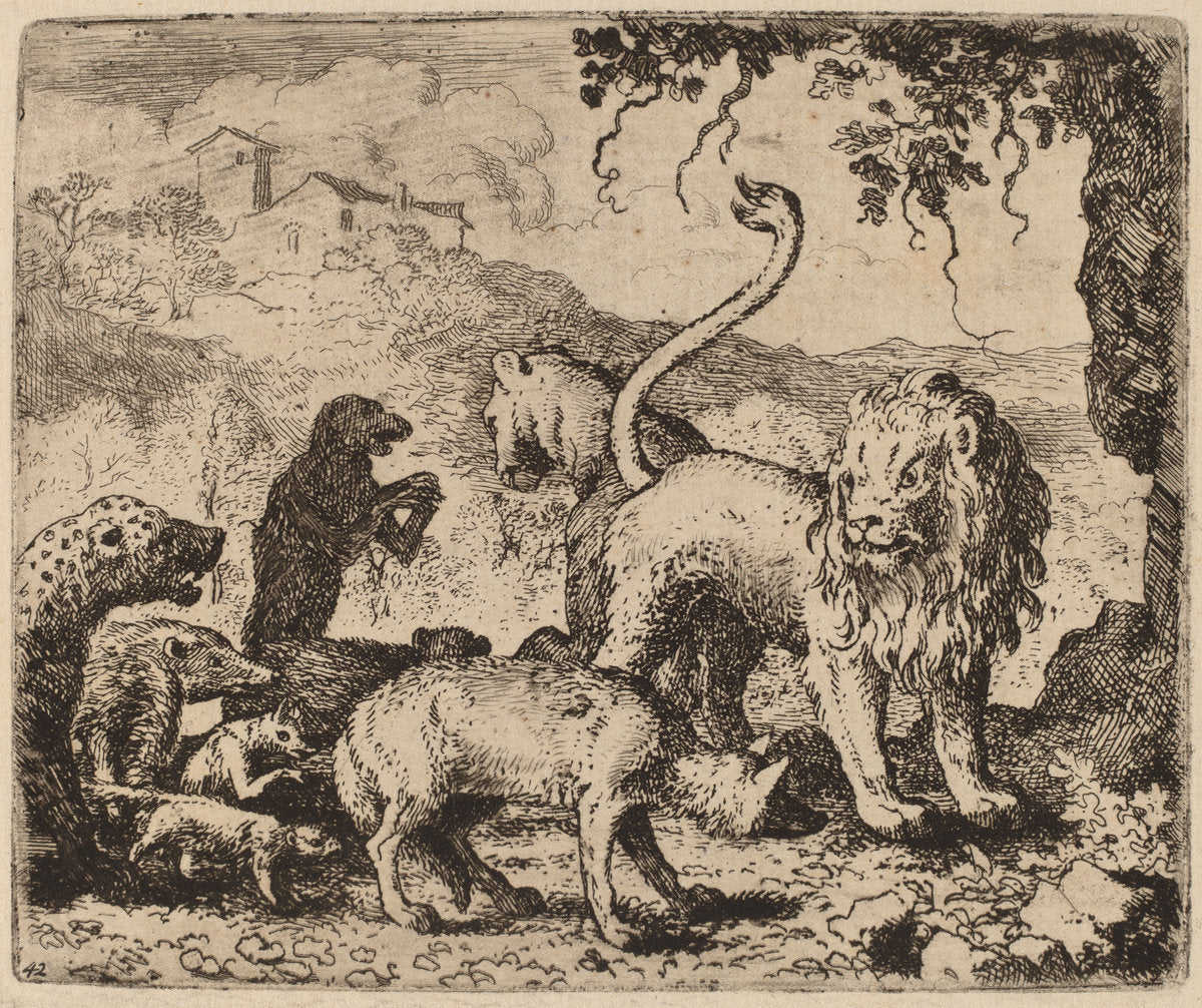 Reynard Accused by Allart van Everdingen (Dutch, 1621 - 1675), 16X12"(A3)Poster Print