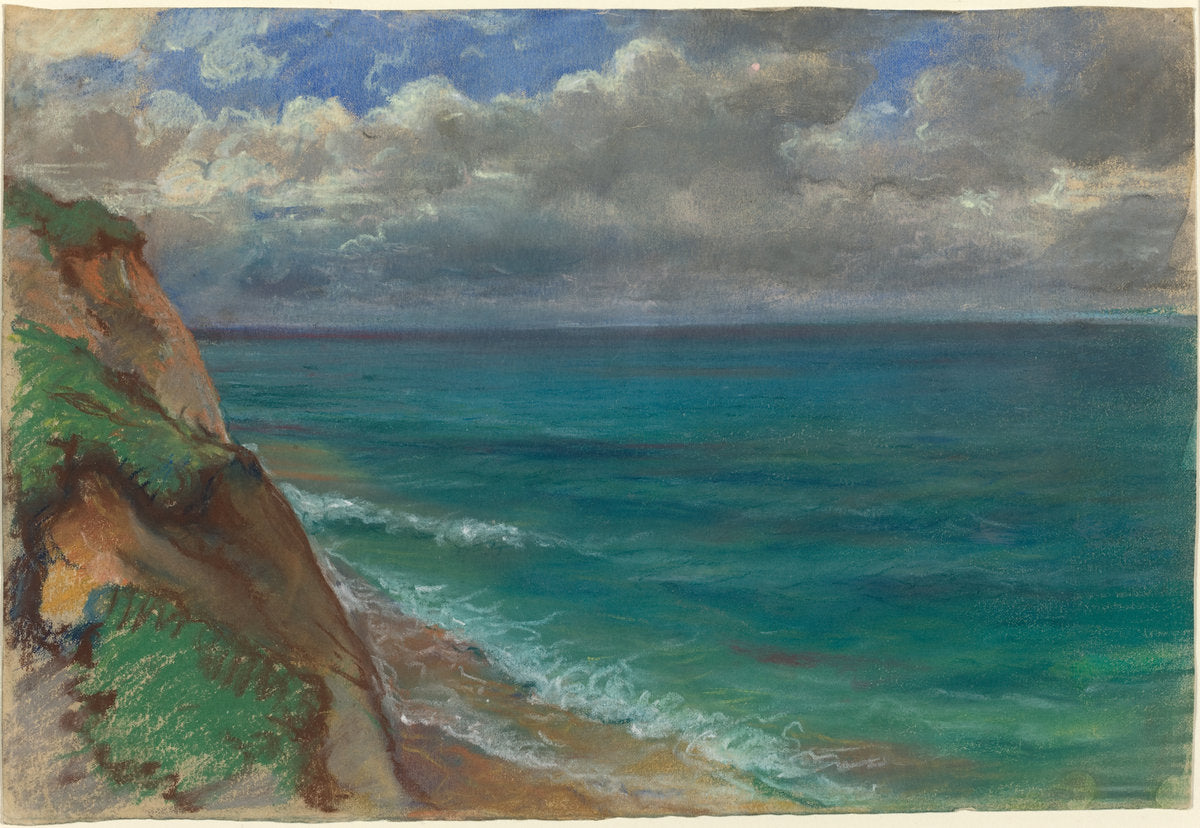 View of the Sea, Normandy by Alexandre Desgoffe (French, 1805 - 1882), 16X12"(A3)Poster Print