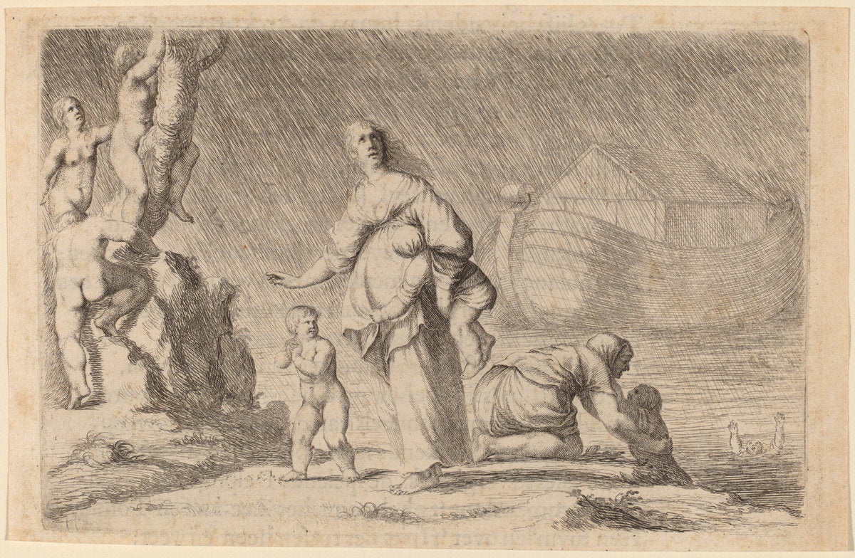 Noah's Ark and the Flood by Willem Basse (Dutch, 1613 or 1614 - 1672), 16X12"(A3)Poster Print