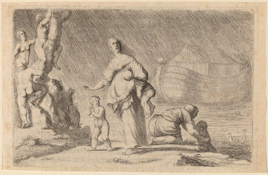 Noah's Ark and the Flood by Willem Basse (Dutch, 1613 or 1614 - 1672), 16X12"(A3)Poster Print