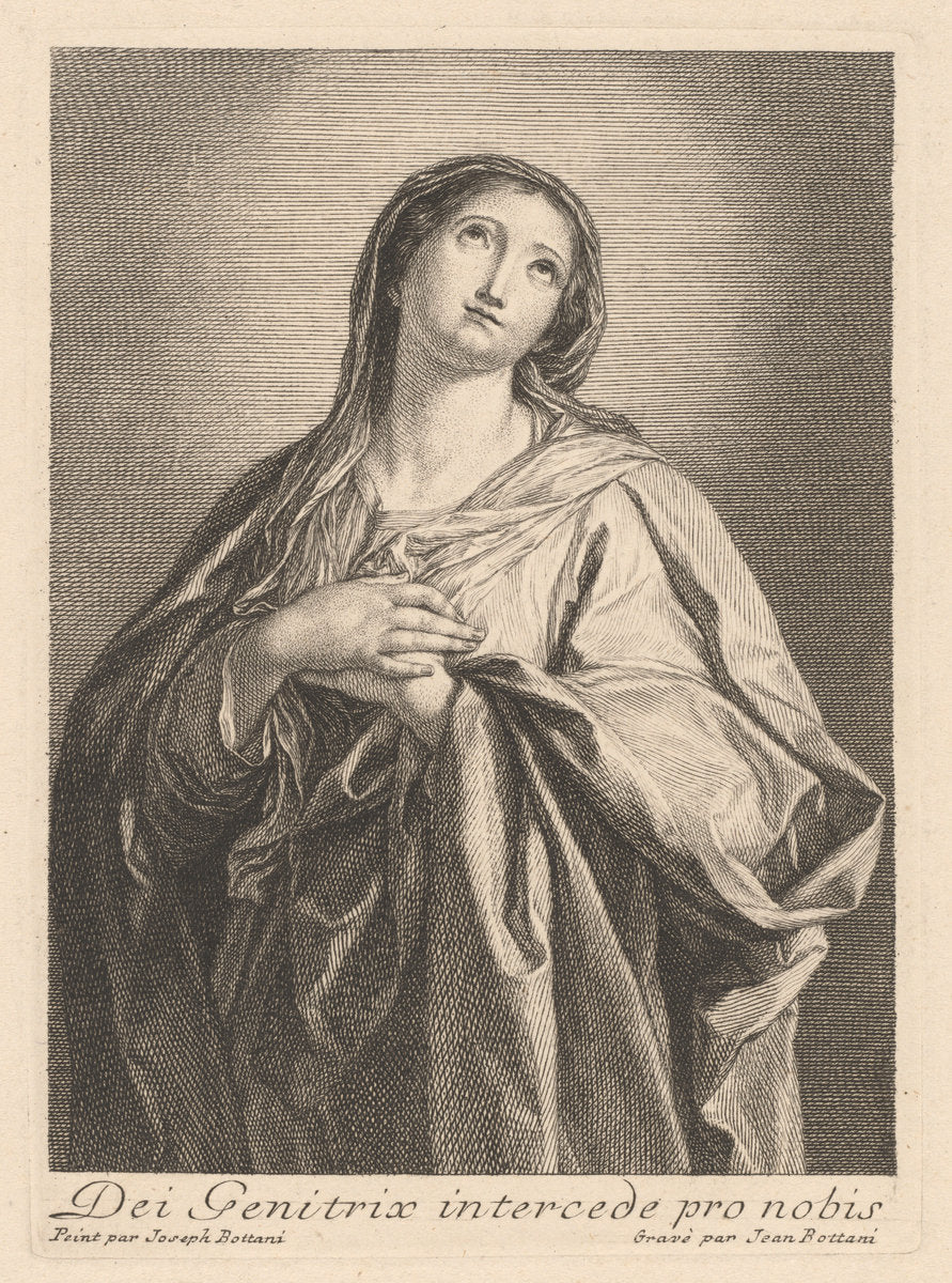 The Virgin by Giovanni Bottani, after Giuseppe Bottani (Italian, 1725 - 1804), 16X12"(A3)Poster Print