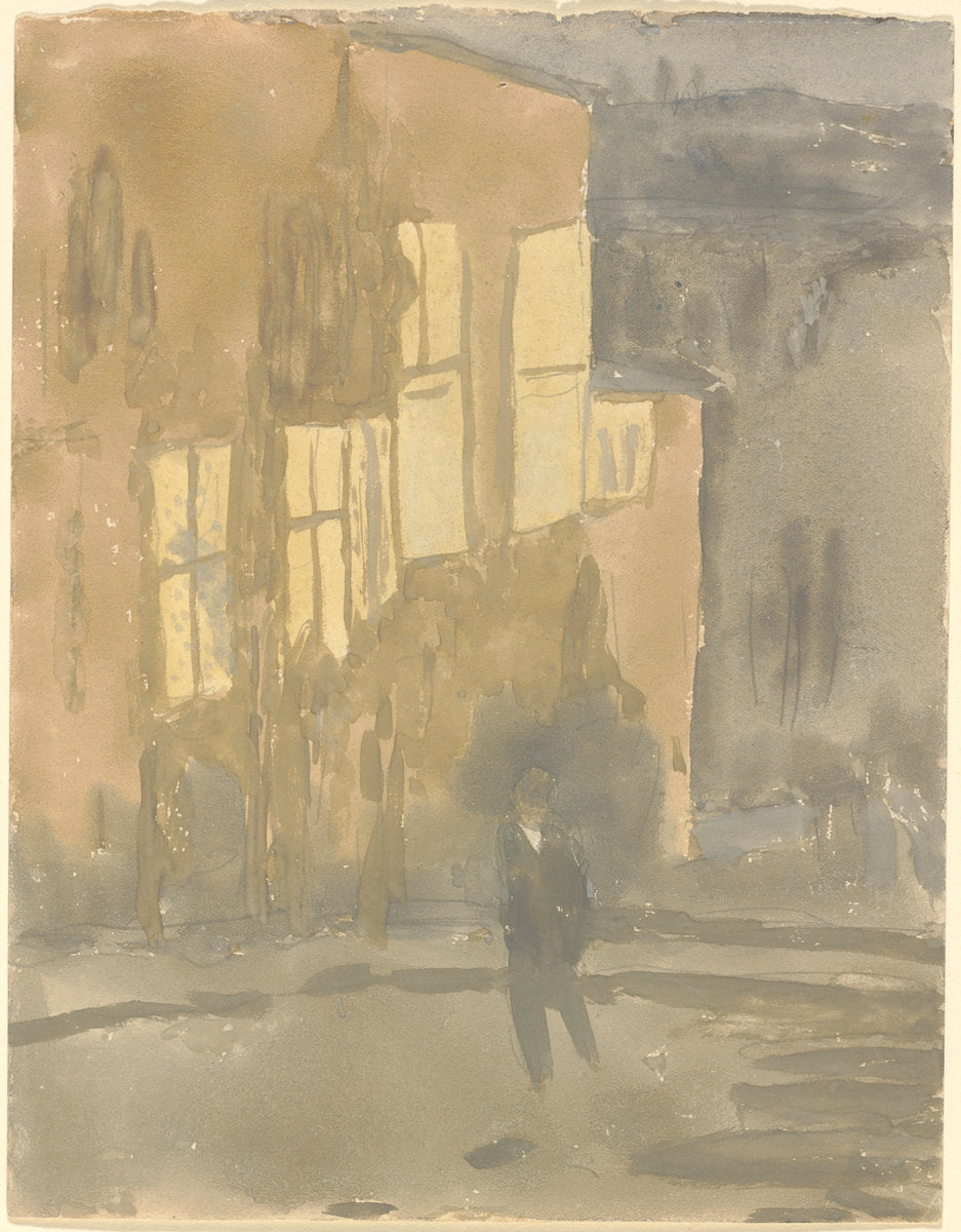 Street at Night, Meudon by Gwen John (British, 1876 - 1939), 16X12"(A3)Poster Print
