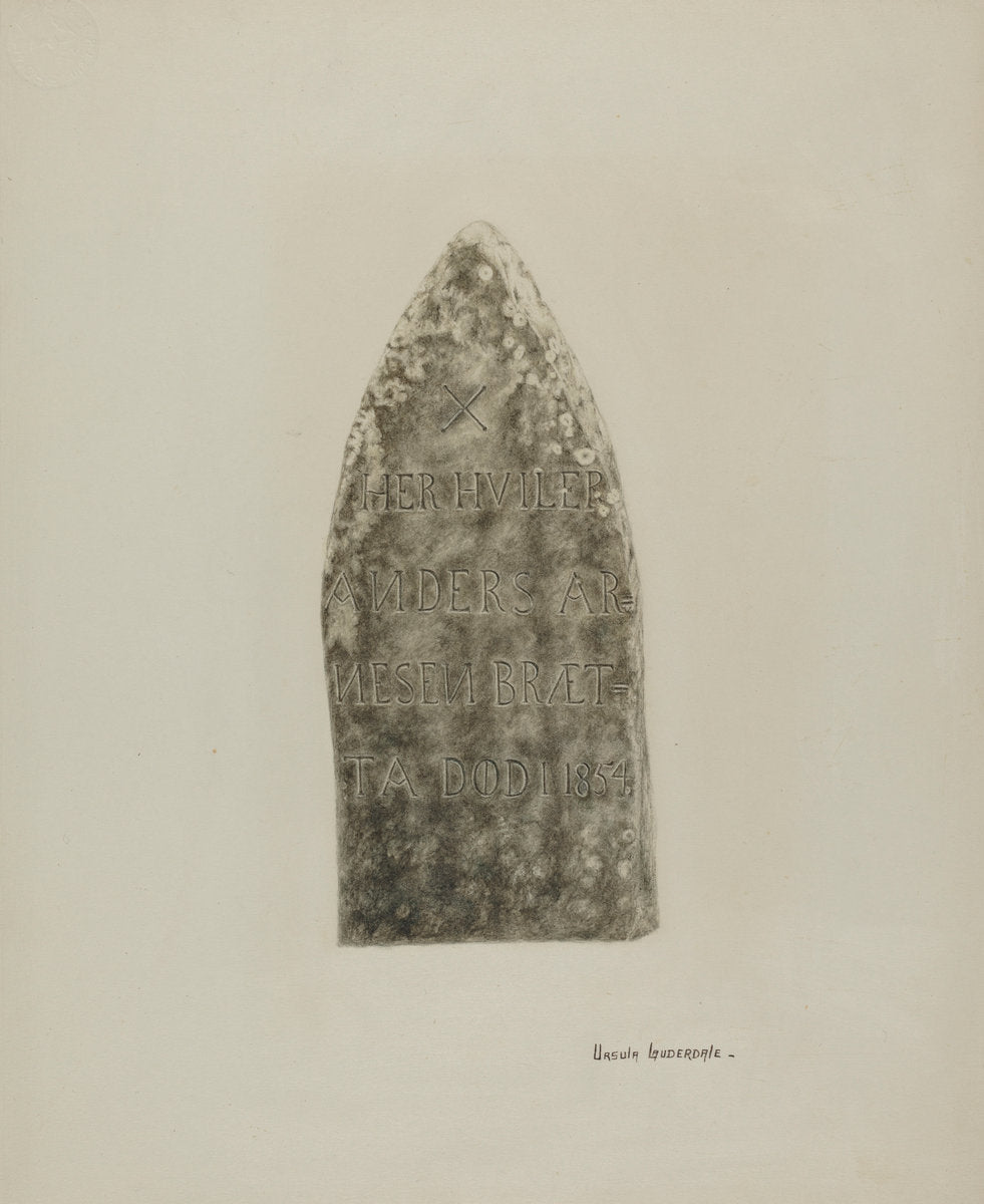 Tombstone by Ursula Lauderdale (American, active c. 1935), 16X12"(A3)Poster Print