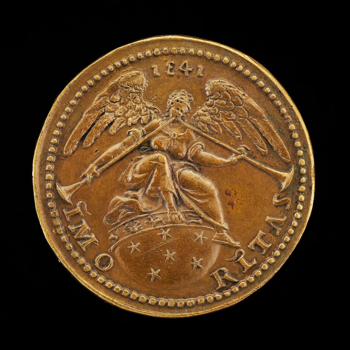Fame [reverse] by Andrea Spinelli (Venetian, 1508 - 1572), 16X12"(A3)Poster Print