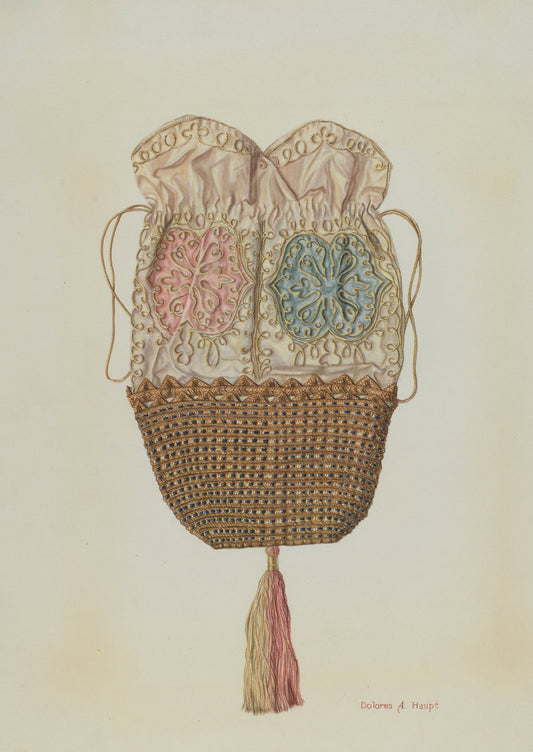 Silk-straw Reticule by Dolores Haupt (American, active c. 1935), 16X12"(A3)Poster Print