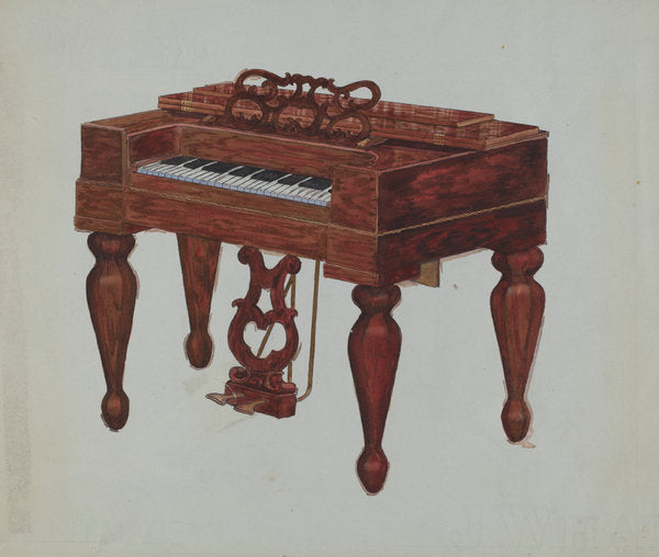 Melodeon by Rex F. Bush (American, active c. 1935), 16X12"(A3)Poster Print