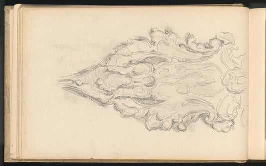 Study of a Decorative Ornament by Paul Cézanne (French, 1839 - 1906), 16X12"(A3)Poster Print