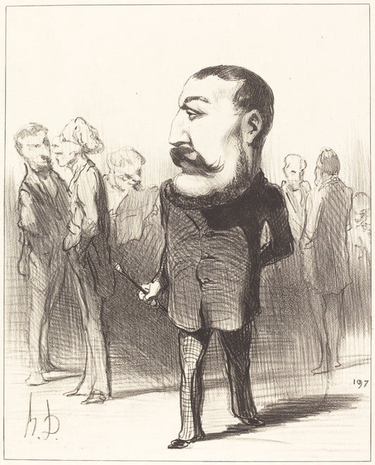 Pierre-Napoléon Bonaparte by Honoré Daumier (French, 1808 - 1879), 16X12"(A3)Poster Print