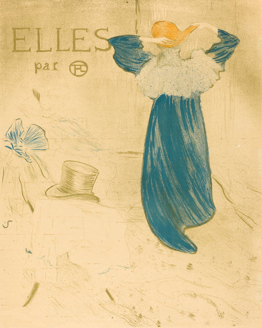 Frontispiece by Henri de Toulouse-Lautrec (French, 1864 - 1901), 16X12"(A3)Poster Print