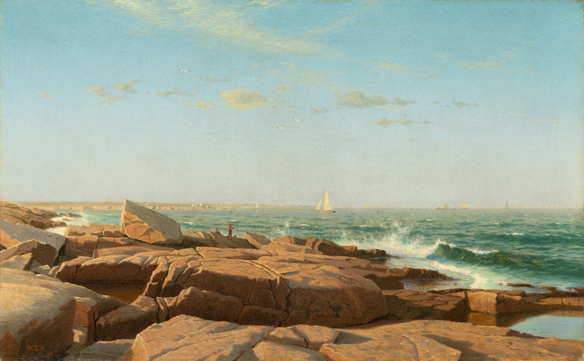 Narragansett Bay by William Stanley Haseltine (American, 1835 - 1900), 16X12"(A3)Poster Print