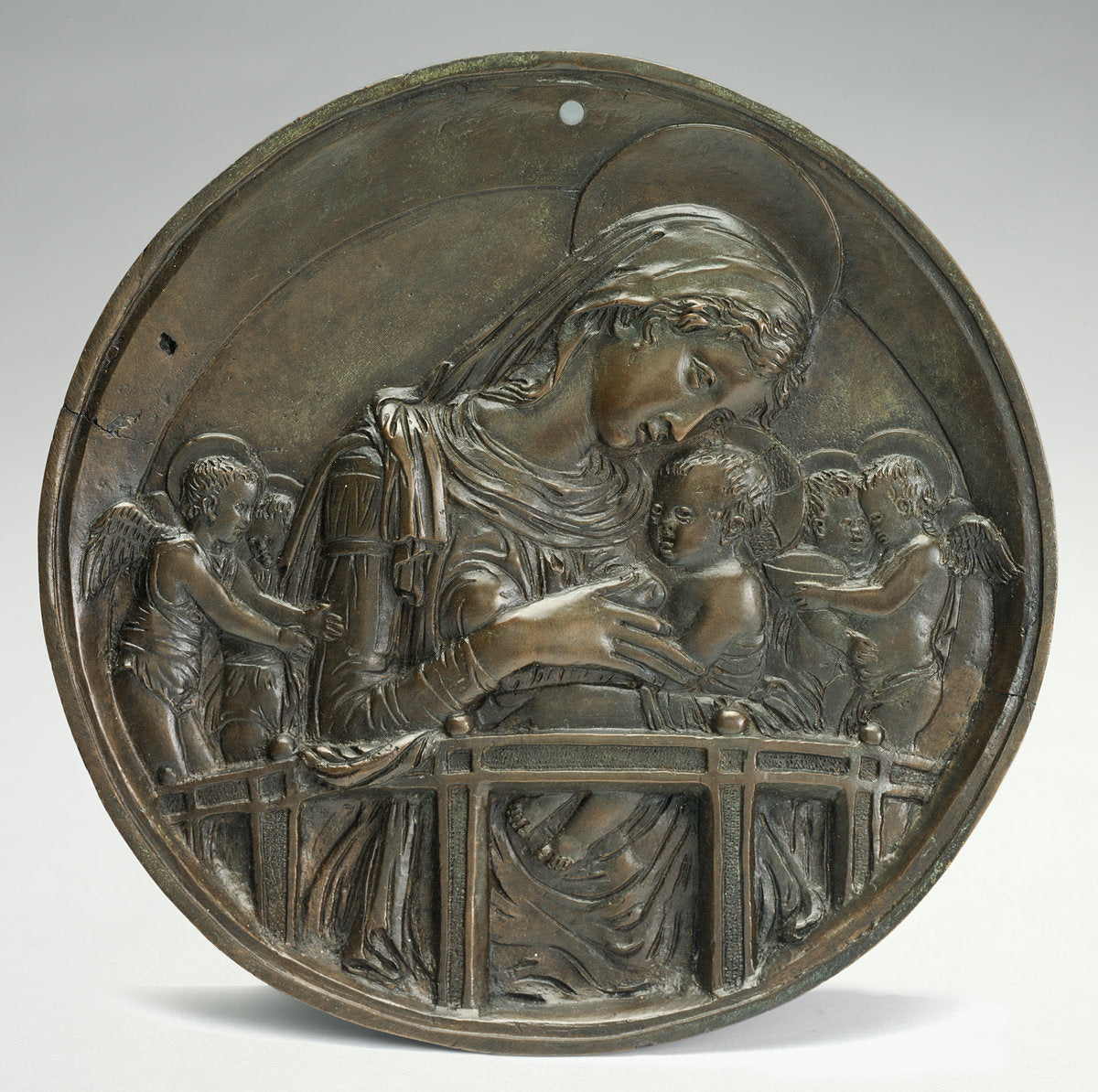 c. 1456 by after Donatello (Madonna and Child with Four Angels), 16X12"(A3)Poster Print