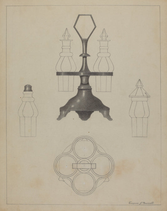 Pewter Caster by Eugene Barrell (American, active c. 1935), 16X12"(A3)Poster Print