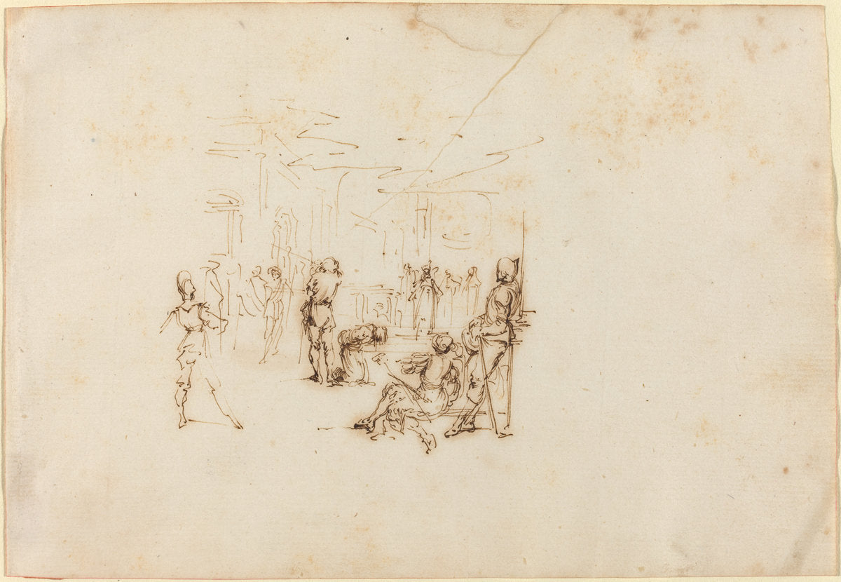 Saint Matthew by Attributed to Stefano Della Bella (Florentine, 1610 - 1664), 16X12"(A3)Poster Print