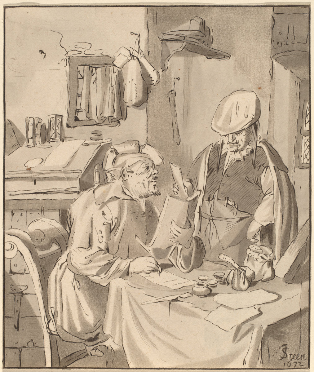 The Collector by Cornelis Ploos van Amstel and Bernhard Schreuder after Jan Steen (Dutch, died 1780), 16X12"(A3)Poster Print