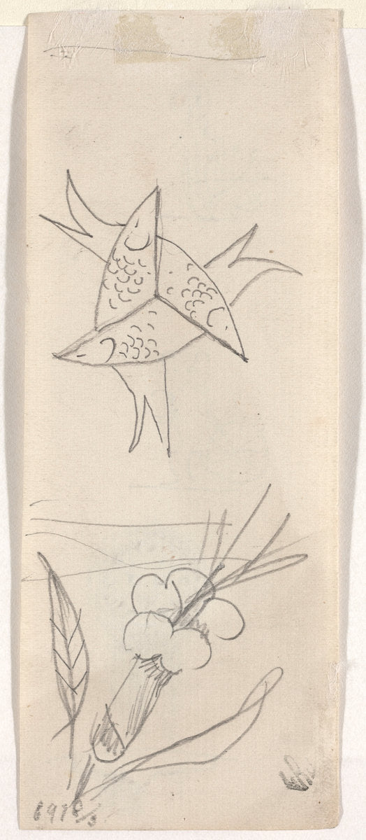 Sheet of Sketches [verso] by Beatrice Godwin Whistler (British, 1857 - 1896), 16X12"(A3)Poster Print