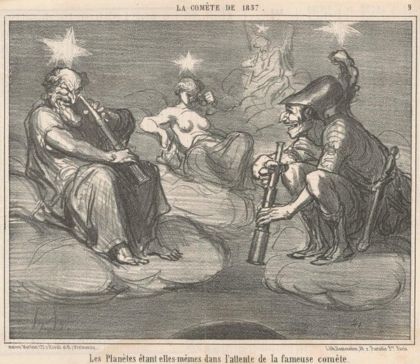 Les planetes étant elles-mêmes by Honoré Daumier (French, 1808 - 1879), 16X12"(A3)Poster Print