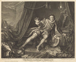 Garrick in the Role of Richard III by William Hogarth and Charles Grignion (British, 1717 - 1810), 16X12"(A3)Poster Print