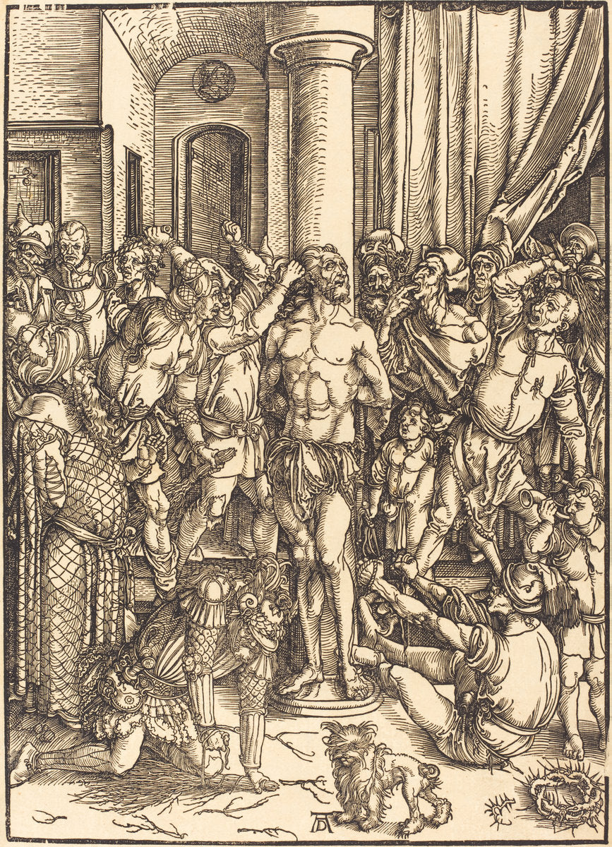 The Flagellation by Albrecht Dürer (German, 1471 - 1528), 16X12"(A3)Poster Print