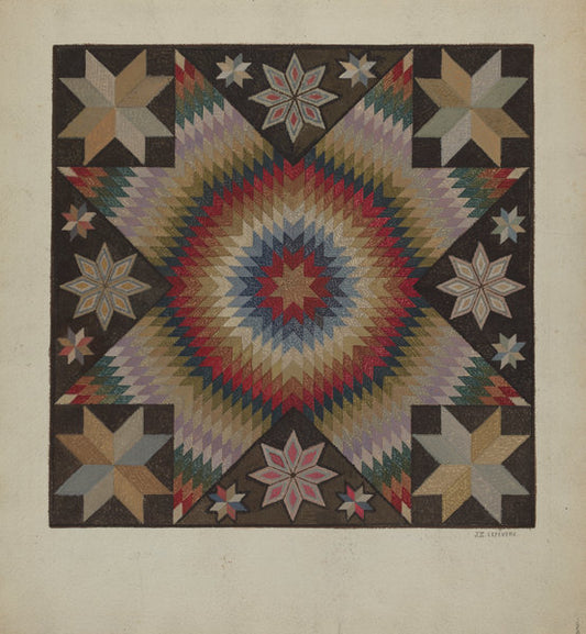 Hooked Rug by Jules Lefevere (American, active c. 1935), 16X12"(A3)Poster Print
