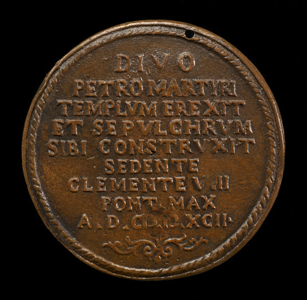 Inscription [reverse] by Felice Antonio Casone (Bolognese, 1559 - 1634), 16X12"(A3)Poster Print