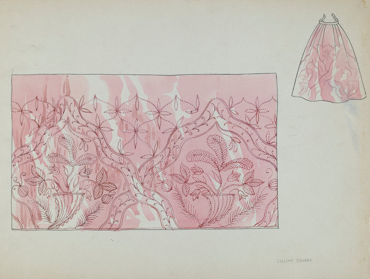 Apron (Detail) by Lillian Causey (American, active c. 1935), 16X12"(A3)Poster Print