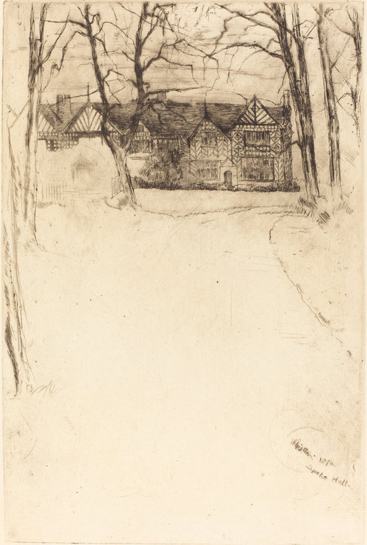 Speke Hall, No.1 by James McNeill Whistler (American, 1834 - 1903), 16X12"(A3)Poster Print