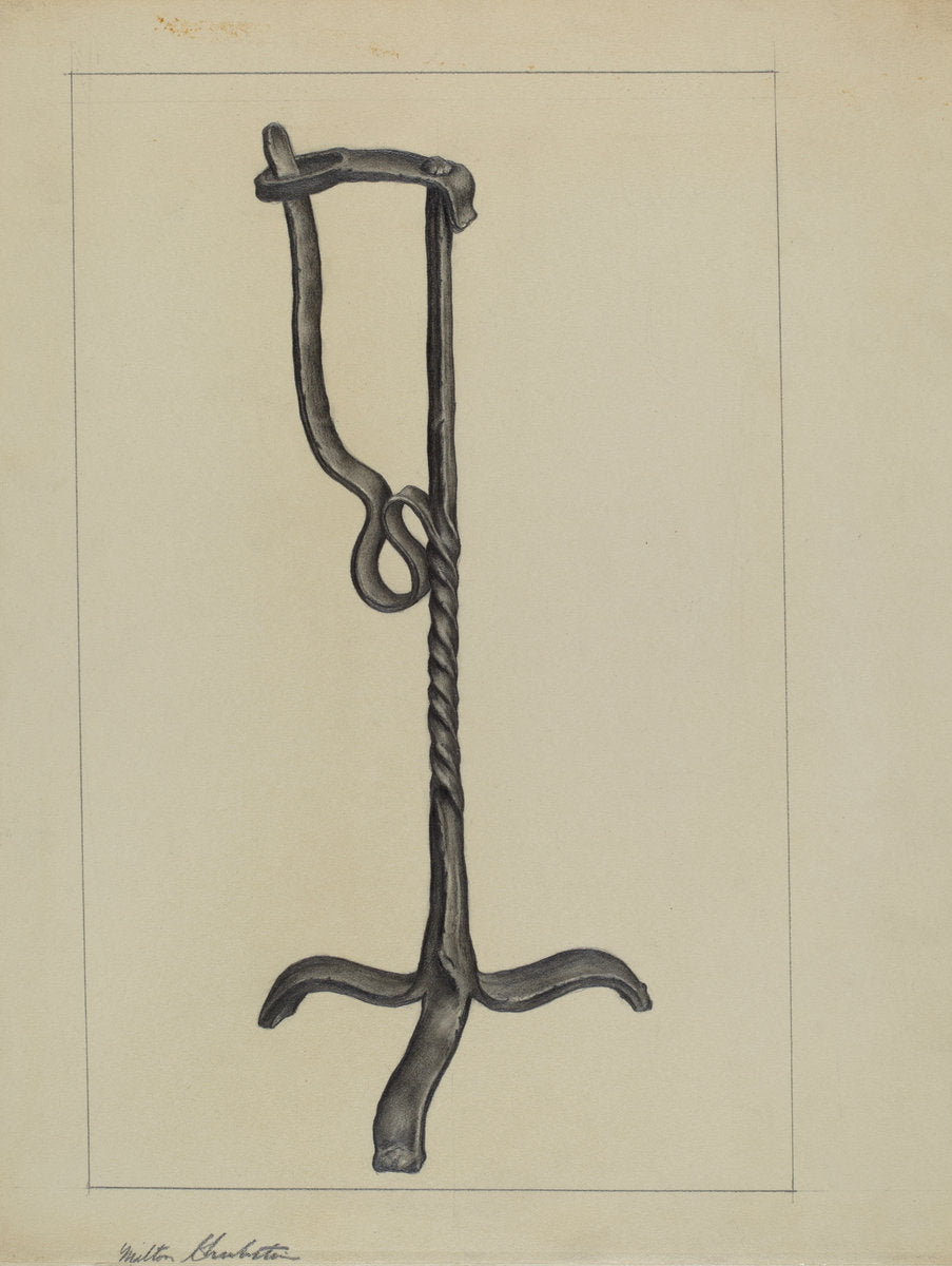 Rush Light Holder by Milton Grubstein (American, active c. 1935), 16X12"(A3)Poster Print