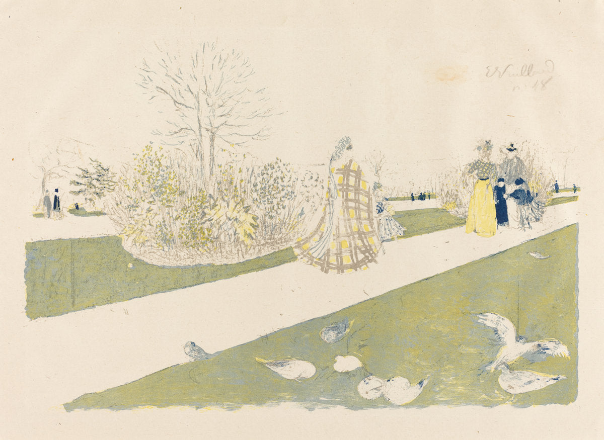 The Tuileries Garden (Le jardin des Tuileries) by Edouard Vuillard (French, 1868 - 1940), 16X12"(A3)Poster Print