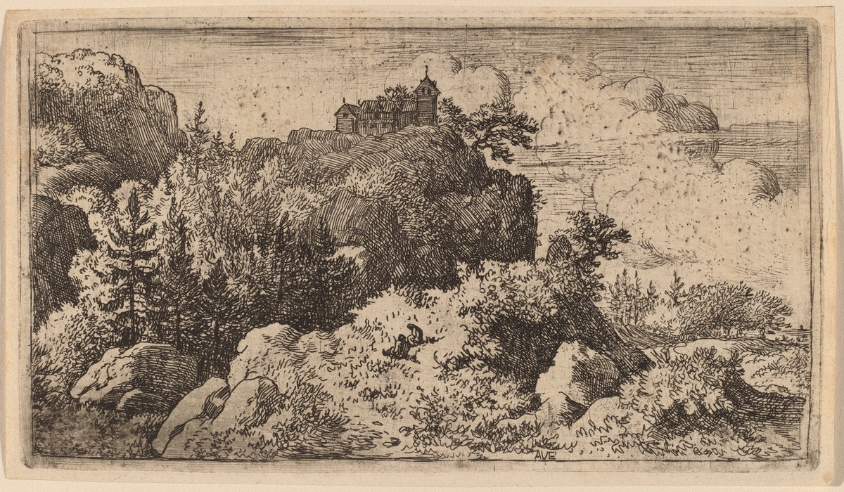 Firs in the Defile by Allart van Everdingen (Dutch, 1621 - 1675), 16X12"(A3)Poster Print
