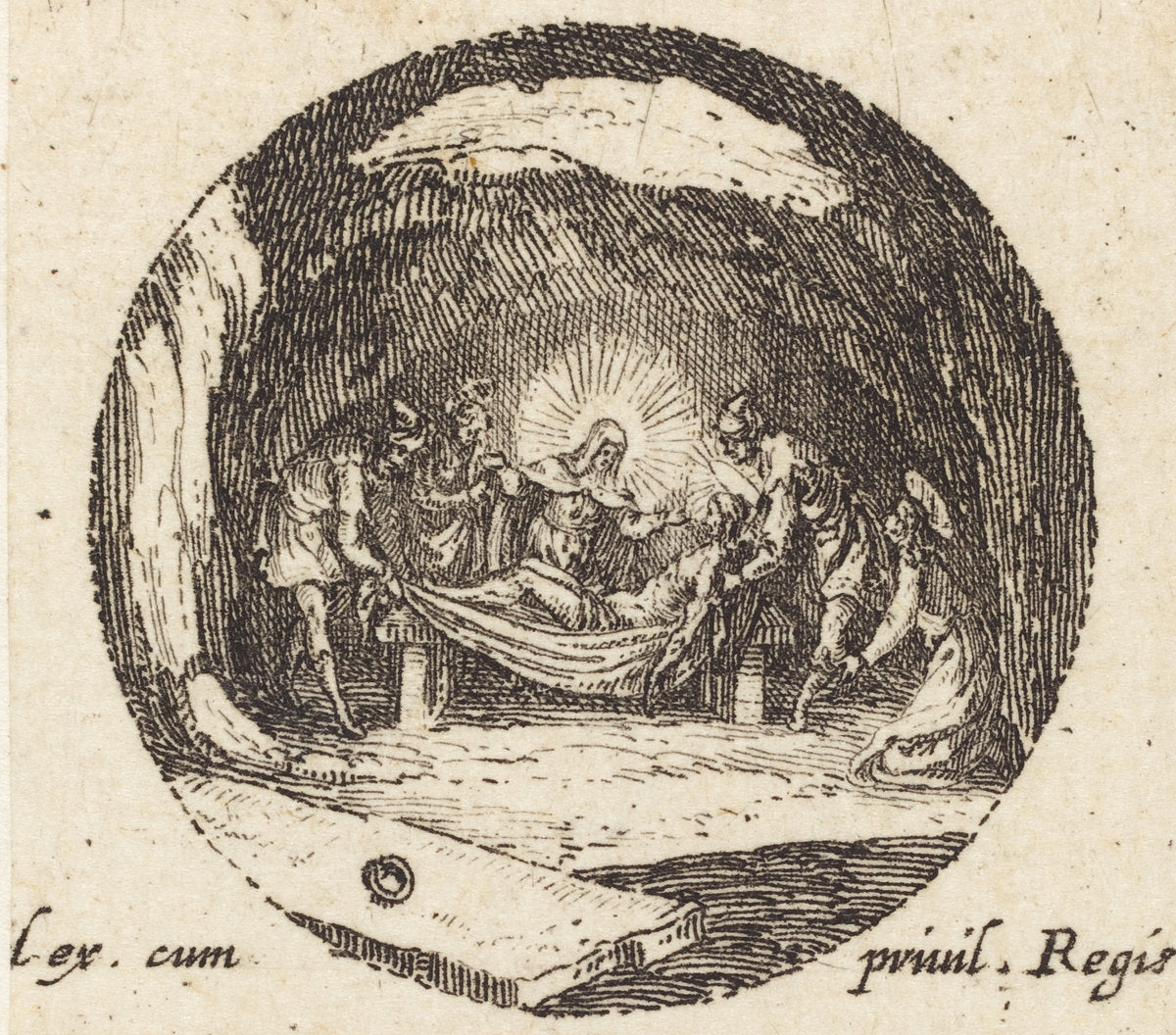 Christ in Limbo by Jacques Callot (French, 1592 - 1635), 16X12"(A3)Poster Print