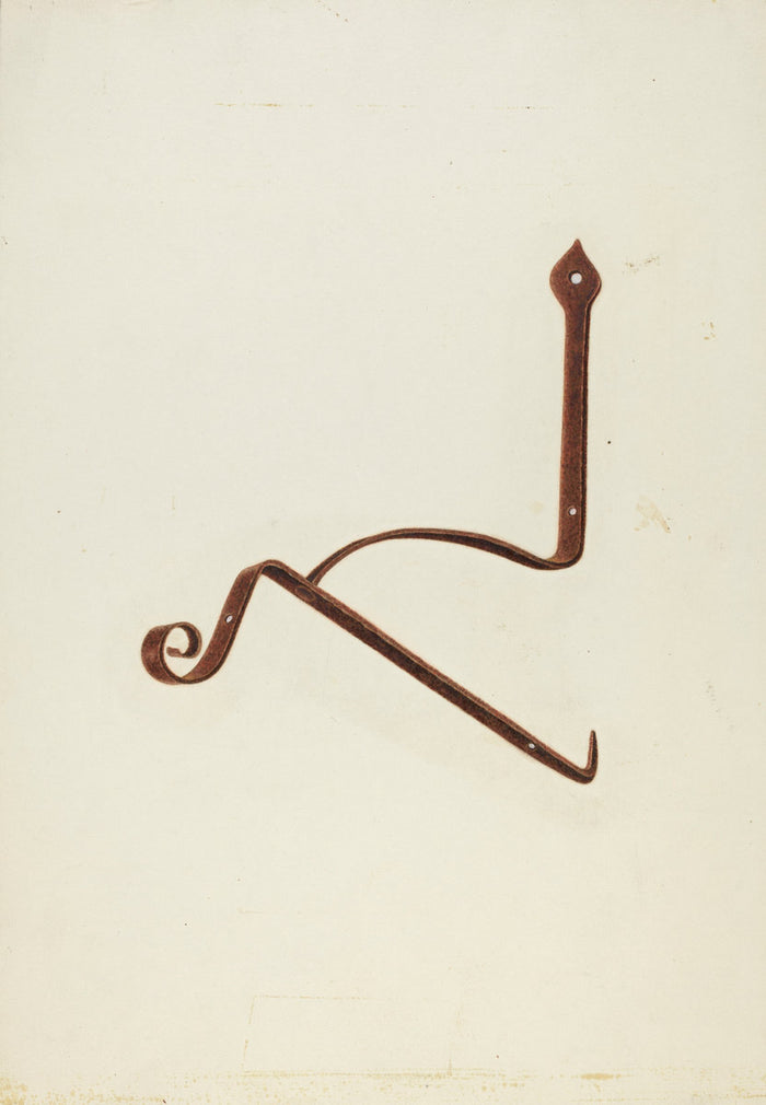 Iron Bracket from Zoar Tavern by Ralph Russell (American, active c. 1935), 16X12