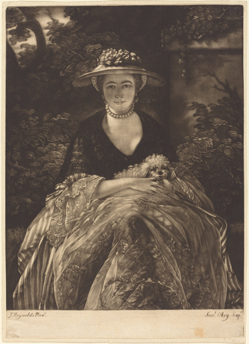 Miss Nelly O'Brien by Samuel Okey after Sir Joshua Reynolds (British, active mid - late 18th century), 16X12"(A3)Poster Print